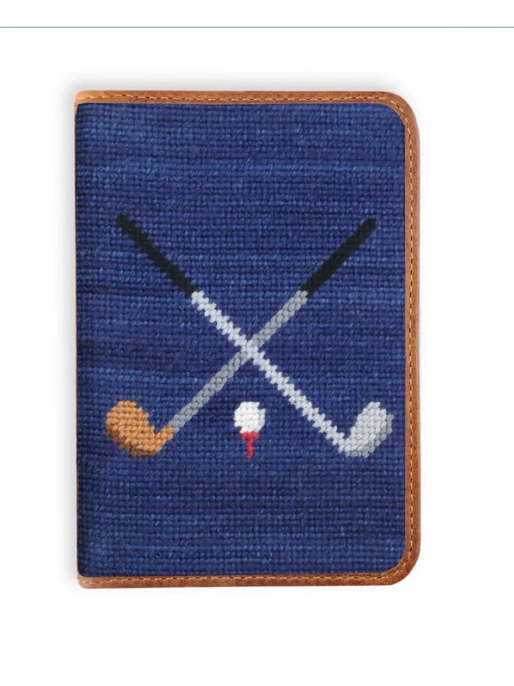 Smathers & Branson Needlepoint Golf Club Scorecard Holder NWT with monogram HWJ